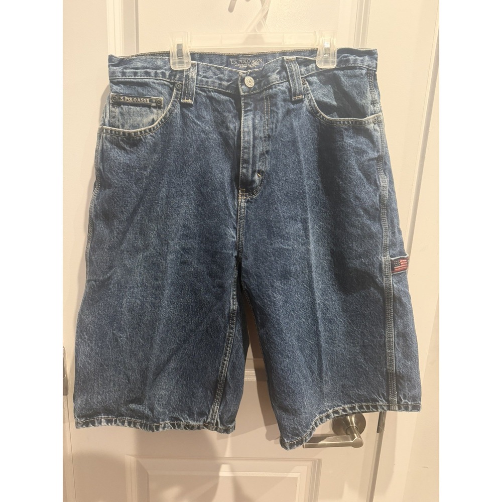 RARE Y2K Denim Baggy Hip Hop Skate US Polo‎ ASSN Carpenter Jeans Mens 32
